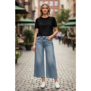 BCBGeneration Wide Leg High Waist Jeans Light Wash Size 5/27